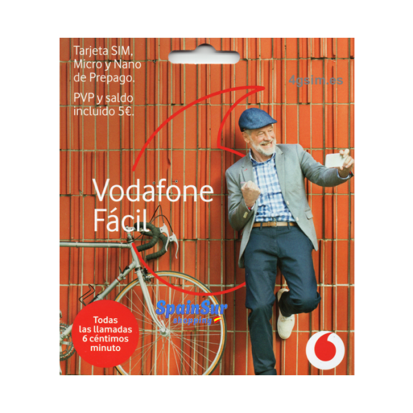 Vodafone Facil SPANISH PREPAID SIM CARD - Pay As You Go ...