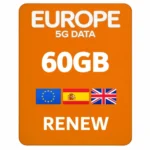 Renew 60GB data for Europe, UK