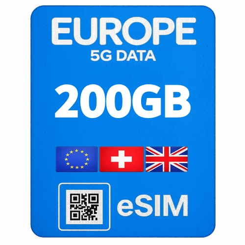 200GB-esim-5G-data-internet-EUROPE-UK-SW