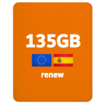 Renew 135GB internet for Europe
