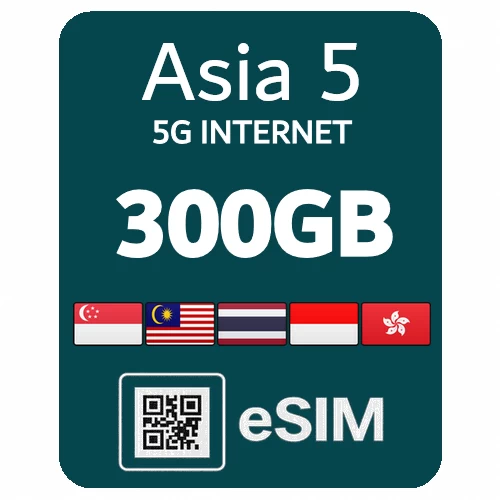 5g-dataesim-esim-Singapore-Malaysia-Thailand- IndonesiaHong-Kong